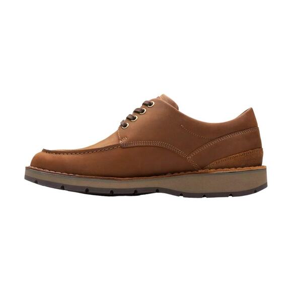 NWT Clarks Men's Gravelle Low Tan Leather 11.5 Wide - Picture 1 of 2
